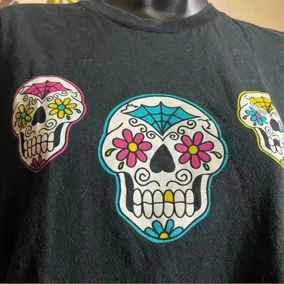 Vibrant Sugar Skulls Graphic Tee by Shirt.Woot - Picture 3 of 6